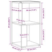 Gabinete Esquinero vidaXL Negro Roble 33x33x67 cm Madera Elaborada - details 7