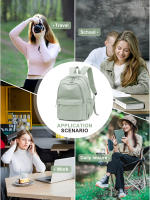 Mochila Para Laptop De Nylon Ligera Para Mujer Y Niña Estilo Casual Con Compartment Para Computadora Mochila Universitaria De Viaje Trabajo Y Escuela - details 6