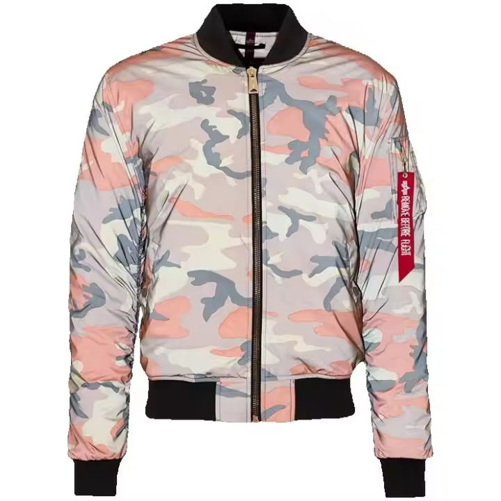 Cazadora bomber ALPHA INDUSTRIES MA-1 VINTAGE FIT REFLECTIVE ORANGECAMO. Talla S. - 1