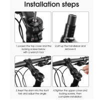 Adjustable Manillar De Bicicleta Aluminio Aleación Ángulo Variable 60 Grados Alzador De Manillar Delantero Para Bicicleta De Carretera Adaptador De Fuente - details 4