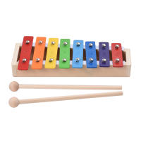 Xilofón De 8 Teclas Tamaño Compacto Glockenspiel Con Placa De Aluminio Colorida Y Mallets De Madera Instrumento De Percusión Musical Regalo - details 15