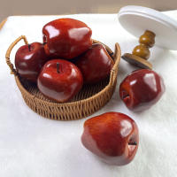 3/6 Manzanas Artificiales Realistas Para Decoración De Casa Cocina Y Fiestas Tamaño 3.1 Pulgadas Frutas Rojas Para Adornos - details 2