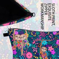 Neceser de Maquillaje,Bolsa de Cosméticos de Viaje,Portátil para Viaje Bolsas,Organizador Maquillaje para Hombre Mujer Niña Niño（Patrón de Pereza） Multicolor - details 0