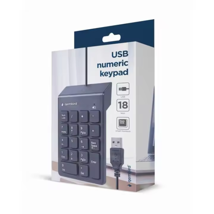 TECLADO NUMERICO GEMBIRD USB NEGRO - 1