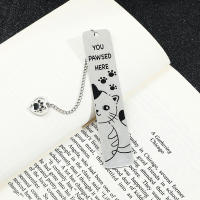 Marcador De Libro De Acero Inoxidable Para Mascotas Gato Lindo Regalo Para Amantes De Los Libros Diseño Geométrico Para Hombres Y Mujeres - details 5