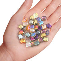 30pcs Lámparas De Cabeza De Gato De Vidrio De Colores Arcoíris 8x10MM Bohemia Para Manualidades Joyería DIY Pendientes - details 3