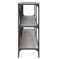 vidaXL Mesa consola hierro y madera ingeniería gris Sonoma 200x30x75cm Mesa de sofá Mesa de Entrada para Salón Consola de Entrada Mueble Recibidor Mesita Mesa auxiliar Salon - details 3