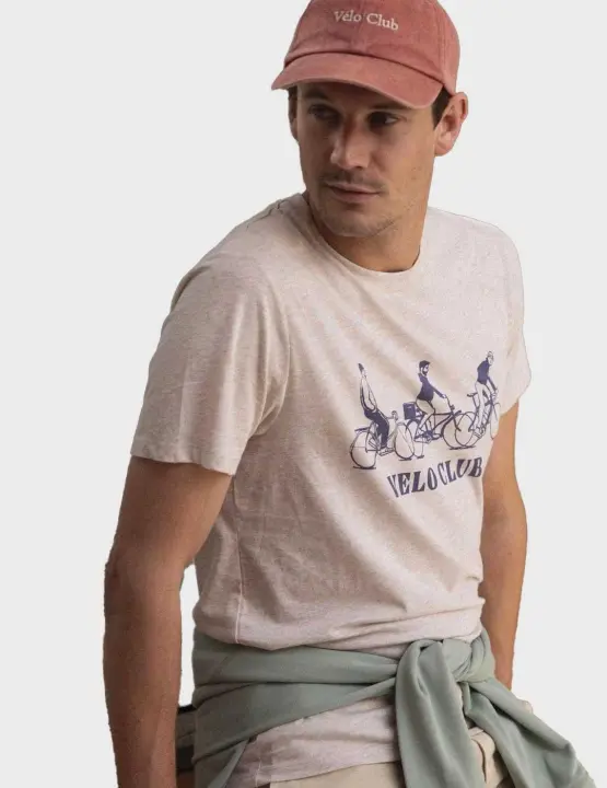Camiseta Beige Faguo Arcy Vélo Club para Hombre - 1