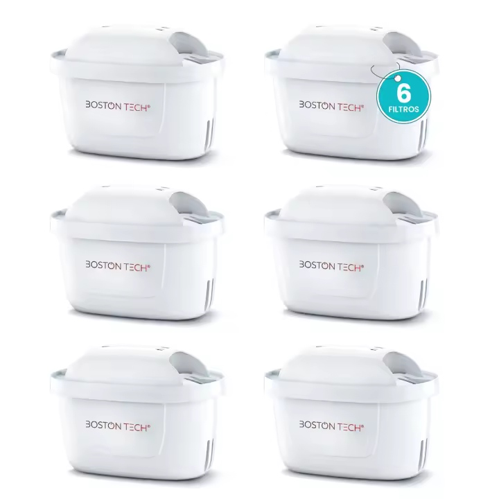 6 Filtros de Agua HydroPure®  Compatibles con Jarras Brita, Maxtra, Maxtra+ Plus, Marella, PerfectFit, Basics  Filtra micro impurezas: PFAS, PFOA, PFOS, cloro, cal y metales  Certificado TÜV SÜD - 1