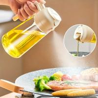 Botella De Aceite Edible Con Atomizador Para Cocina 2 En 1 Sprayer De Aceite De Oliva Para BBQ Asado Picnic Herramienta De Uso Doméstico Material Plástico - details 7