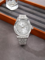 Reloj De Pulsera De Lujo Para Hombre Silvery Acero Inoxidable Cuarzo Clásico Sencillo Reloj Quartz Watch 2024 Nuevo Estilo Business - details 2