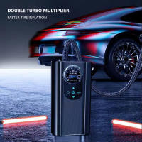Bomba De Aire Eléctrica Portátil Para Motocicleta Y Bicicleta Bomba De Aire De Emergencia Al Aire Libre Con Pantalla Digital Bomba De Aire Inteligente USB - details 4