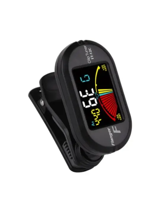 Afinador De Guitarra Flanger FT-12C Con Pantalla Colorida Y Montaje En Clip Afinador Cromático Para Guitarra Bass Ukulele Violín Accesorios De Música - 1