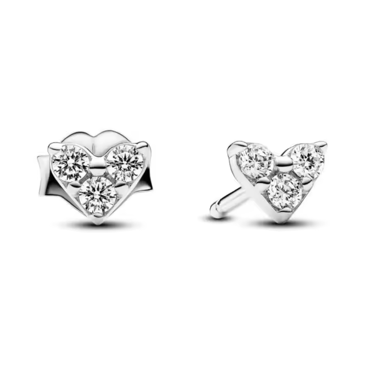 PANDORA Timeless Joyería con diseño de corazón de plata de ley con circonitas cúbicas，Viene con caja de regalo original. - 1