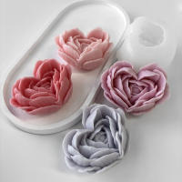 Molde De Silicona En Forma De Corazón De Rosa Romántica Para Velas Resina Y Chocolate Mold De Flor De Amor Para Decoración De Pasteles De Boda Día Del Amor - details 7