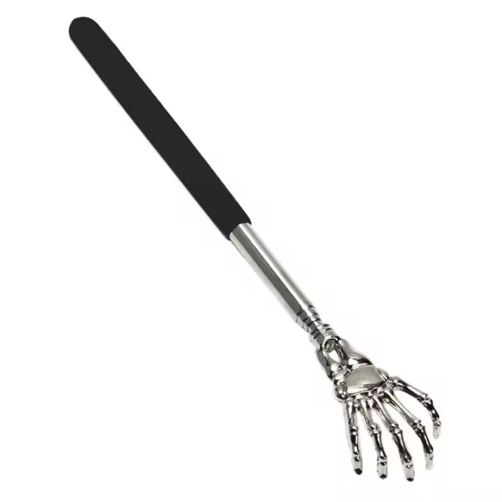 Scratcher De Espalda Retráctil En Acero Inoxidable Con Mango Largo Herramienta De Masaje Corporal Portátil Universal Negro/Azul - 1