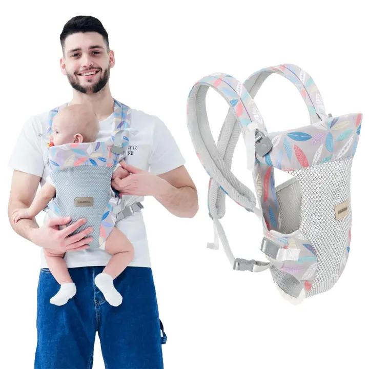 Portabebés ajustable, portabebés 4 en 1, mochila convertible para espalda y espalda, ergonómico, portátil, cómodo y transpirable para bebés y niños pequeños, niñas y niños (7 a 45 libras) (azul) - 1