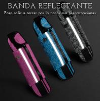 Riñonera deportiva de goma para hombre y mujer con tiras reflectantes y correas ajustables (azul) - details 2