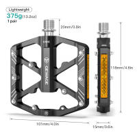 Pedales De Bicicleta GEWAGE De Aluminio Con Reflejantes Antideslizantes Para Montaña Accesorio De Ciclismo Plataforma Ultraligera - details 14