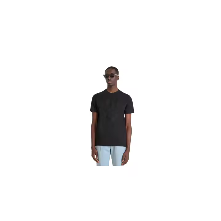CAMISETA REGULAR FIT CON ESTAMPADO DE GOMA - 1