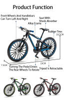 Bicicleta De Montaña De Escala 1:8 Para Niños Juguetes De Aleación De Metal Con Absorción De Choque Regalo Ideal Para Deportes Al Aire Libre - details 3