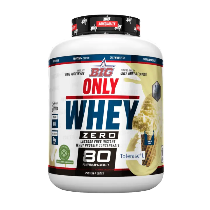 ONLY WHEY ZERO (2KG) HELADO DE VAINILLA - Big / Sin lactosa  Sin azúcares añadidos  Alta calidad - 1