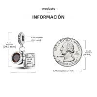 Encanto De Colgante De Árbol De Familia Platinado En Plata Para Pulsera De Bangle Y Collar DIY Regalo Con Doble Vuelo Aéreo - details 31
