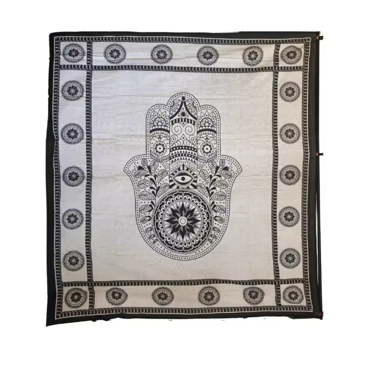 Pareo / Manta / Tapiz multiuso de 210 x 240 cm estilo mandala étnico indio pareo para picnic, playa y decoración de hogar - 1