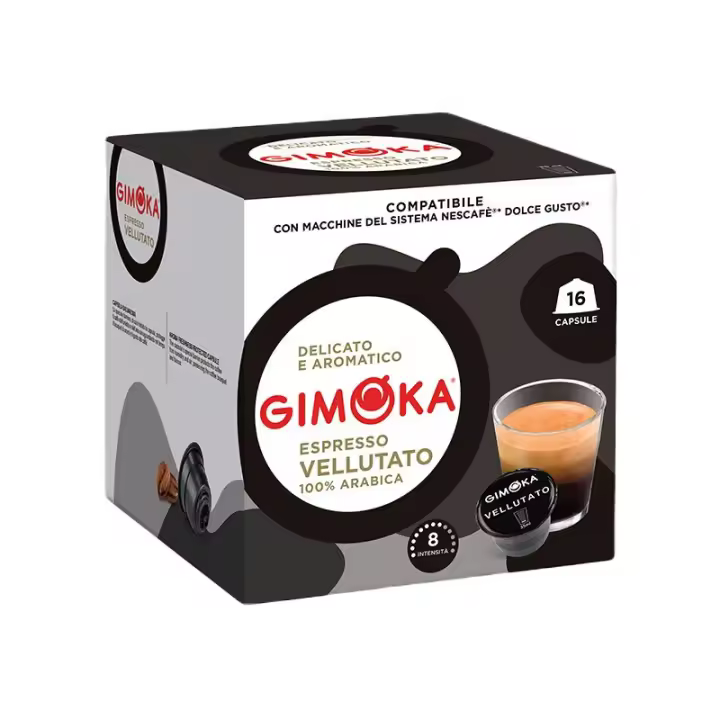 Cápsulas Dolce Gusto Gimoka Espresso Vellutato compatibles 16 unidades - 1