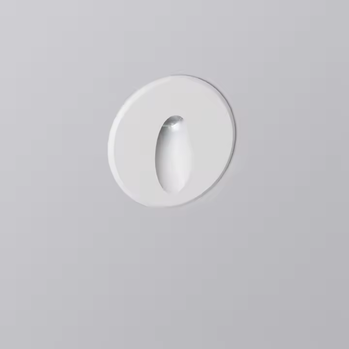 Baliza Exterior LED 3W Empotrable Pared Circular Blanco Oval Wabi - 1