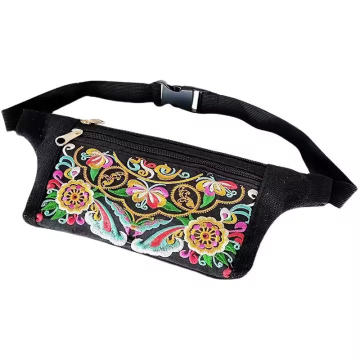 Riñonera informal de Lona para Mujer, para el pecho Bolso Cruzado, cinturón de viaje, Deportivo, de hombro, a la moda - 1