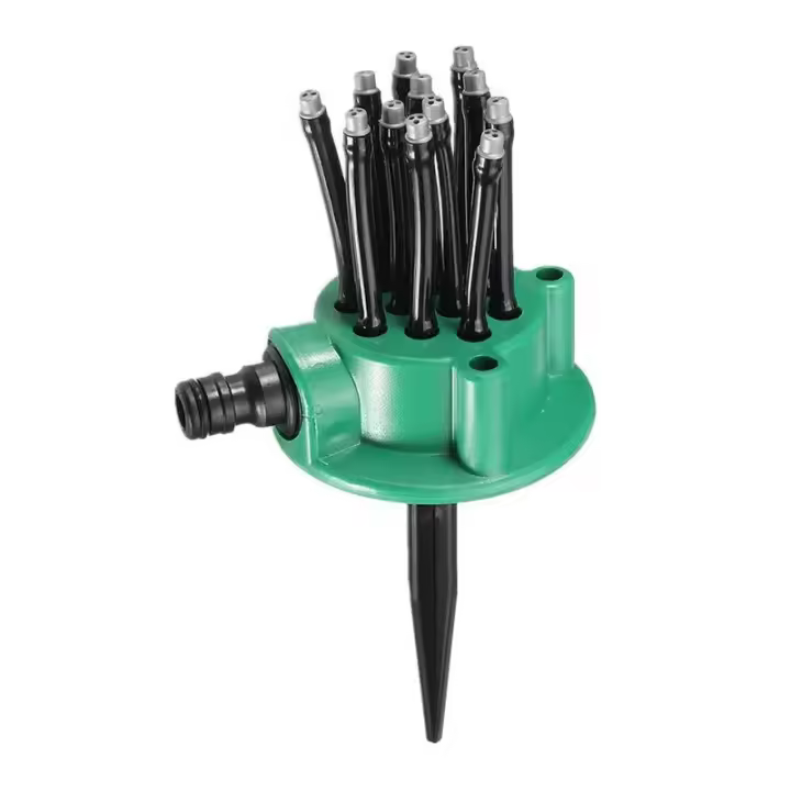 Riega 360 Grados Jardín Automático Multisombreador Juego De Riegos Para Césped Herramientas De Jardinería Con Múltiples Cabezales - 1
