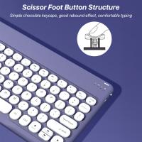 Teclado Inalámbrico Y Ratón Para Apple Samsung Bluetooth Compatible Con iPad iPhone Tablet Laptop Soporte Multilenguaje Incluye Español Portugués Ruso Francés - details 6