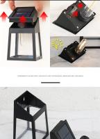 Lámpara De Pared Solar Exterior Impermeable Para Jardín Decoración Luz De Camino Fosa Lumínica Control Solar ABS Batería De Litio - details 8