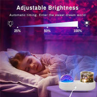Proyector De Estrellas Con 6 Patrones De Onda Oceánica Luz De Agua Para Decoración De Habitación Y Bodas Navidad Luces Atmosféricas - details 4