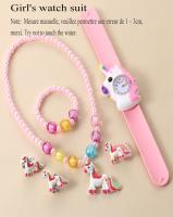 Juego De Reloj Y Joyería Para Niñas Con Patrón De Caballo Arcoíris Collar Aretes Anillo Pulsera Regalos Para Niñas Y Niños - details 31