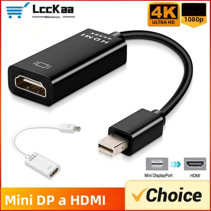 Thunderbolt Mini DP To HDMI-compatible Converter Adapter Male To Female 4K Mini DisplayPort To HDMI Cable for Mac Macbook PC TV