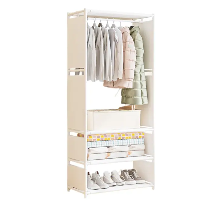 Perchero de pie y Zapatero Pared para Ropa Abrigos Estantería ropa estante MODA zapato armario empotrado organizador Vestíbulo - 1