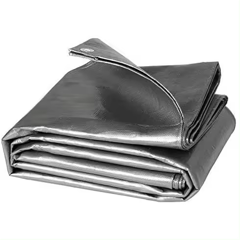 Lona de la piscina de la lona de Pctive PE 2x3m 280g/m², cubierta impermeable y lona impermeable a prueba de rasgón, gris - 1