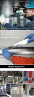 Cinta Reflectora Térmica De Aluminio En Fibra De Vidrio Resistente Al Calor 10M HVAC Escudo Térmico Adhesivo Para Protección Contra La Calor - details 1