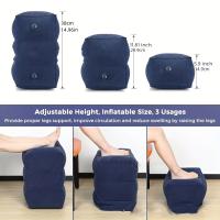 Almohada De Viaje Para Pies Inflable Ergonómica Con 3 Capas Soporte De Pie Ajustable Para Avión Almohada De Silla De Cojín De Espalda - details 1