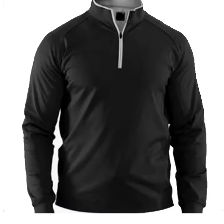 Camiseta Deportiva De Hombre Y Mujer Con Cuello Erguido Y Cierre Media Zíp Para Entrenamiento Fitness Running Secado Rápido Exterior Casual Manga Larga - 1