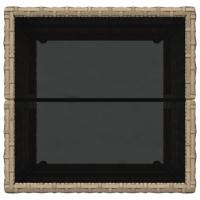Conjunto de bistro de jardín de 3 piezas vidaXL con cojines Beige de polirratán - details 5