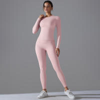 Conjunto De Yoga Deportivo Transpirable Y Estirable Con Control De La Panza Y Modelador Leggings De Glúteos Slimming Top Activo Para Gimnasio - details 29