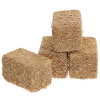 4 Pcs Mini Haystack Decoraciones De Halloween Simuladas Paja En Madera Accesorios De Jardín Para Niños Adornos De Escena De Yarda - details 3
