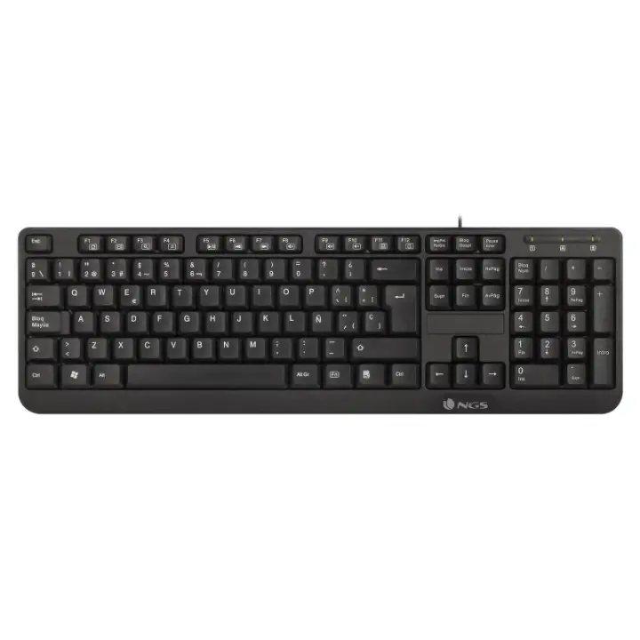 Teclado NGS Funkyv3 Negro USB | Teclas Multimedia | Resistente a Derrames - 1