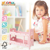 WOOMAX - Litera de madera para muñecas, de juguete, 31x16x26 cm, color rosa, educativo, ecológico, juego de roles, para  mayores de 3 años - details 3