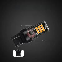 2pcs Lámpara De Freno Y Retroiluminación LED T20 7443 Amarilla 12V Para Coche Universal Adecuada Para 7440 W21W W21/5W Luz Roja - details 1
