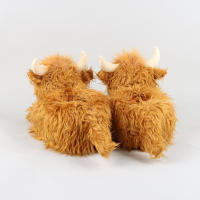 Chinelos De Vaca Highland Escocesa Para Mujeres Y Hombres Regalos Suaves Y Antideslizantes Chinelos De Interior De Peluche - details 4