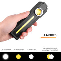 Linterna LED De Banda Larga COB Magnética Recargable USB Con 4 Modos De Iluminación Torcha De Emergencia Lámpara De Reparación Con Gancho - details 2
